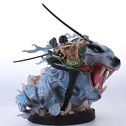 FABIIA Ein Stück/Roronoa Zoro Drei Schwerter, Pole, Tiger Hunt Pvc Anime Cartoon Game Character Model Statue Figur Spielzeug Sammlerde Dekorationen Geschenke Favoriten Von Anime Fan von FABIIA