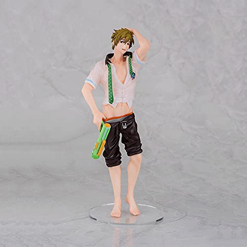 FABIIA Frei! Tachibana Makoto Swimsuit Version Wasserpistolenspiel Anime Charakter Modell PVC Materialfigur Statue Anime -Modell Sammelmodell Spielzeug, Die Anime -Fans Wie Desktop -Ornamente Mögen von FABIIA