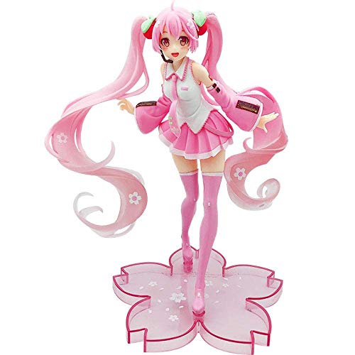 FABIIA Hatsune Miku Anime Model Anime Statue Sakura Hatsune Bag Pink Miku PVC Movable Dose Collectables Höhe: 20 cm von FABIIA