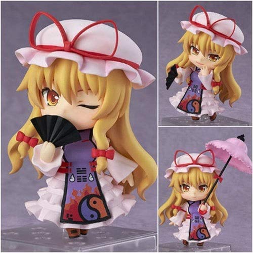 FABIIA Sammlung Von Dekorativem Handwerk Touhou Projekt Yakumo Yukari Q Version Austauschbares Gesicht Bewegliche Figur Pvc Anime Cartoon Game Character Model Statue Figur Spielzeugsammler Dekoratione von FABIIA