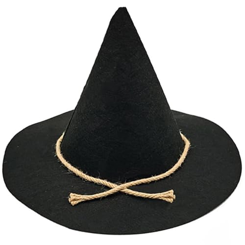 FACAILUO Bequemer Hexenhut für Erwachsene, Unisex, Halloween, Kopfschmuck, Teenager, Schule, Aufführungen, Karneval, Party, Hut, einfarbig von FACAILUO