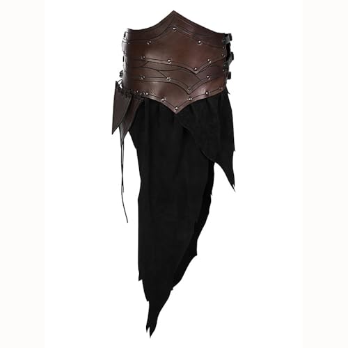 Mittelalterlicher Renaissance-Kriegergürtel, römischer Rock, Wikinger-Piraten-Cosplay-Kostüm, Rüstung, Taillengürtel für Herren, Schwarz/Braun/Khaki, passend für Taille 80–105 cm (Braun, Einheitsgröße Mittelalterlicher Renaissance-Kriegergürtel, römischer Rock, Wikinger-Piraten-Cosplay-Kostüm, Rüstung, Taillengürtel für Herren, Schwarz/Braun/Khaki, passend für Taille 80–105 cm (Braun, Einheitsgröße von FAD-4U