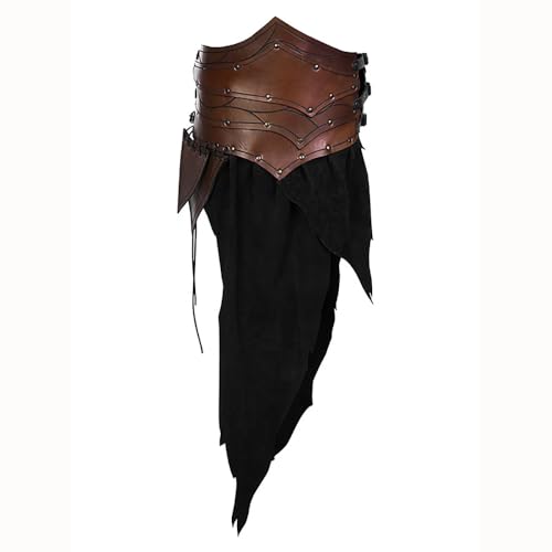 Mittelalterlicher Renaissance-Kriegergürtel, römischer Rock, Wikinger-Piraten-Cosplay-Kostüm, Rüstung, Taillengürtel für Herren, Schwarz/Braun/Khaki, passend für Taille 80–105 cm (Khaki, Einheitsgröße Mittelalterlicher Renaissance-Kriegergürtel, römischer Rock, Wikinger-Piraten-Cosplay-Kostüm, Rüstung, Taillengürtel für Herren, Schwarz/Braun/Khaki, passend für Taille 80–105 cm (Khaki, Einheitsgröße von FAD-4U