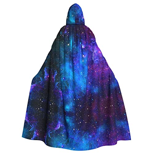 FAIRAH Galaxy Print Kapuzenumhang Damen Herren Halloween Dress Up Party Cosplay Kostüme von FAIRAH