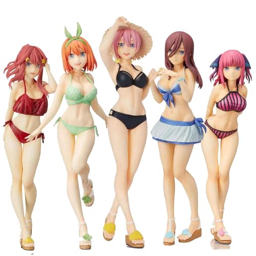 20CM 5pcs / Set Limited Edition Quintessential Quintuplets Figur Nakano Miku Nino Yotsuba Action Figure Puppe Modell Cartoon Spielfigur Stehen Erwachsene Spielzeug Puppe Dekoration Boxed Gesche von FAKKA