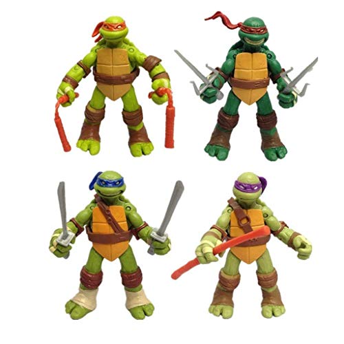 4-teilige Mutant Schildkröte Spielzeug Tasche für Teenage Mutant Schildkröte Action Charakter mit Action Charakter Modell mit Set von FAKKA