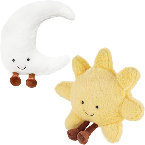 FAKKA 2 Stück, Plüschkissen Sonne Mond, niedliche Puppe für Dekoration des Kinderzimmers oder als Geschenk, 30 cm,Plüschtiere Sonne und Mond FAKKA 2 Stück, Plüschkissen Sonne Mond, niedliche Puppe für Dekoration des Kinderzimmers oder als Geschenk, 30 cm,Plüschtiere Sonne und Mond von FAKKA