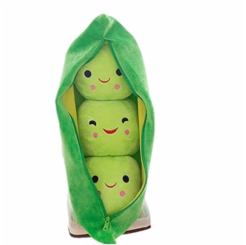 FAKKA 25cm SüßE GrüNe Erbsen-PlüSchpuppe,Liebenswerte PlüSchtier,Kreative Gewachsene Erbsen Sweet Cuddle Cotton Stuffed Toy,Einzigartiges Gewachsenes Erbsenkissen von FAKKA