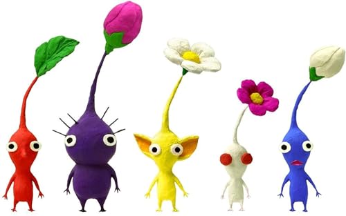 FAKKA 5 stücke Pikmin Plüsch 15-18cm Gelb Rot Blau Blume Weiß Knospe Blatt Plüsch Pikmin Set Weiche Plüsch Kinder von FAKKA