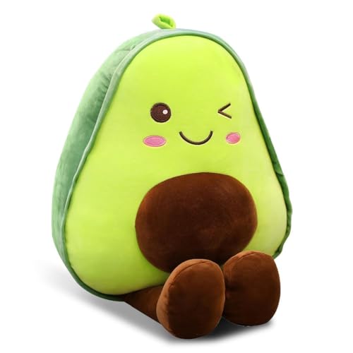 FAKKA Avocado Kissen 30cm, Kuscheltier Avocado, Kissen Stofftiere Kinder, Squishmallow Avocado, Avocado Umarmungskissen Geschenk für Jungen und Mädchen von FAKKA