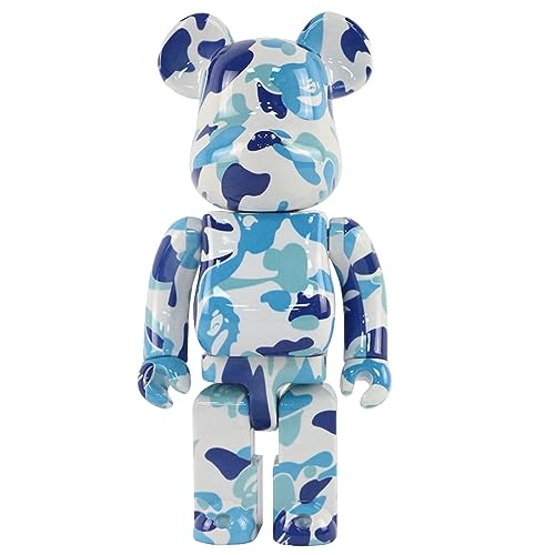 FAKKA Gewalttätiger Bär Baustein Bär Camouflage Puppe 400% Modell Manuelle Sammlung Spielzeug Geschenk Mode Dekoration Skulptur 28Cm (11 Zoll) (Color : C) von FAKKA