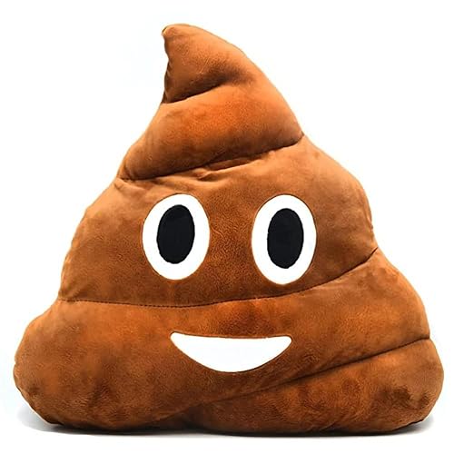 FAKKA Poop Plush Pillow Round Triangle Emotion Cushion Cute Decorative Stuffed Toy Brown Gifts for Kids and Friends (Poop) (braun) von FAKKA