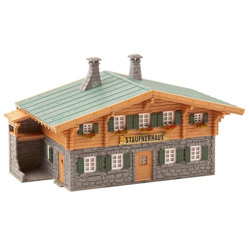 FALLER Berghütte Staufnerhaus Modellbausatz mit 117 Einzelteilen 165 x 96 x 90 mm I Modelleisenbahn Zubehör H0 I Modelleisenbahn H0 Bergwachhütte, Verschieden von FALLER