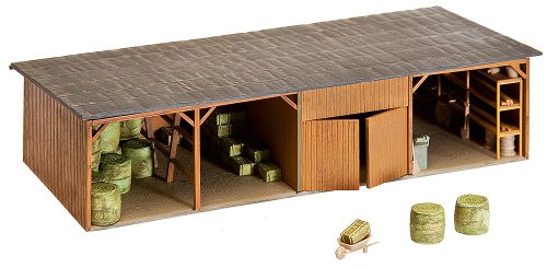 Faller 130523 Hay Storage Shed/Workshop HO Scale Building Kit DIY, braun, Small von FALLER