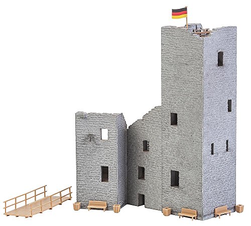 Faller FA 130585 Castle Ruin HO Scale Building Kit Bauset, Grau, Braun, One Size von FALLER