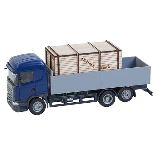 Faller FA 161597 LKW Scania R 13 HL Pritsche mit Holzkiste (HERPA) Modellbausatz, Zubehör, Mehrfarbig, Large von FALLER