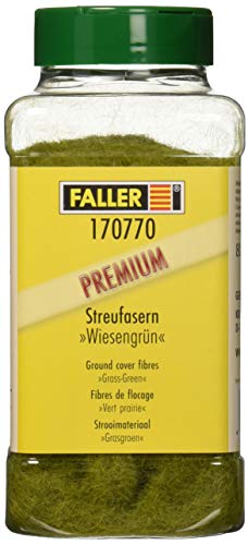 Faller FA 170770 - Fasern Wiesengrün Großpackung, Zubehör für die Modelleisenbahn, Modellbau, 80 g von FALLER