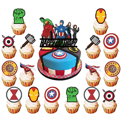 17pcs Spider helden Tortendeko FAMILIO Spider Cake Topper Geburtstag Tortendeko Geburtstag Kinder Kuchen Deko Geburtstag Cupcake Topper Geburtstag Party Deko für Mädchen Jungen Kinder von FAMILIO