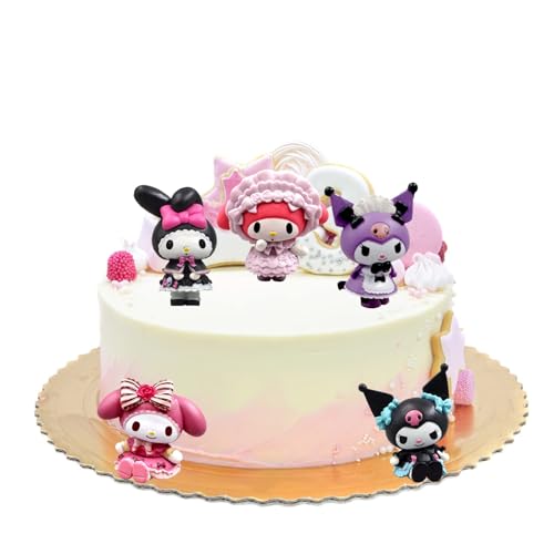 5pcs Cartoon Kuchendekoration Minifigur FAMILIO-Anime Statuenspielzeug Geschenke für Animefans, Kinder, Erwachsene, Kinder Mädchen Party Dekoration Niedliche Tischdekorationen von FAMILIO