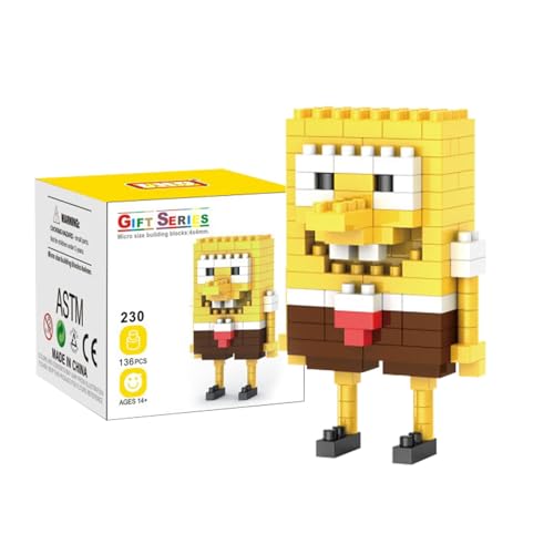 FAMILIO Klassische Bausteine Cartoon Baustein Nano Block Bauset Große Spielzeugblöcke Kompatibel mit Wiederverwendbarem Block Kit 3D Puzzle Spielzeug für Teenager und Erwachsene Geburtstagsgeschenke von FAMILIO