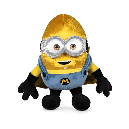 Famosa Softies 760024511 New Minions Super Hero aus dem Film Despicable Me 4, Minion-Spielzeug mit glänzendem Stoff, Plüschtier mit weicher Füllung, für Kinder ab 0 Jahren von Famosa softies