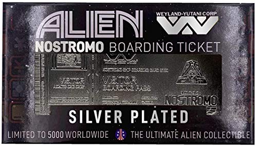 Fanattik AL-SILV Alien-Limited Edition Boarding Ticket versilbert von FaNaTtik