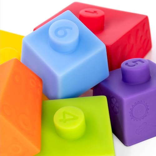 Stapelwürfel Baby Weich Farbring Stapelturm Sensorik Stapelbecher Spielzeug Lernspielzeug mit Zahlen und Farbe, Badespielzeug Stapelspielzeug für Kinder Geschenk für 1 2 3 Jahr Jungen & Mädchen Stapelwürfel Baby Weich Farbring Stapelturm Sensorik Stapelbecher Spielzeug Lernspielzeug mit Zahlen und Farbe, Badespielzeug Stapelspielzeug für Kinder Geschenk für 1 2 3 Jahr Jungen & Mädchen von FANCY