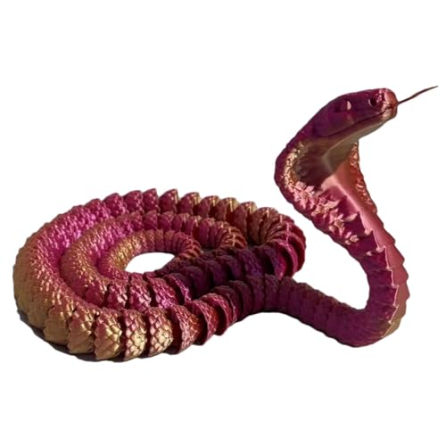 FANGZ 3D-gedruckte Tiere, 3D-Schlangen-Stressspielzeug - Schreibtischspielzeug Schlangenspielzeug - Sammelfiguren, Streich-Requisiten, bewegliches Schlangenspielzeug zum Stressabbau, Heimdekoration, von FANGZ