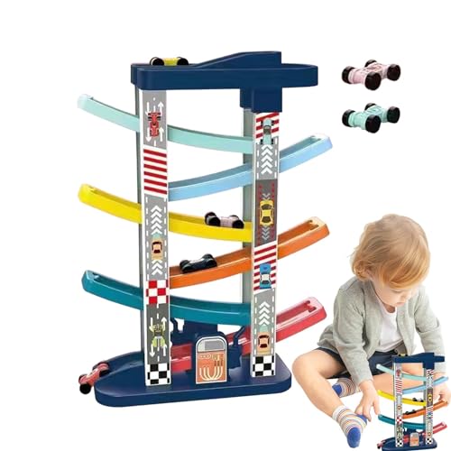 FANGZ Autoschienenspielzeug für Kinder,Autorampenspielzeug für Kinder - Kinder Ramp Racer Spielzeug - Niedliches Schienenspielset für Jungen und Mädchen, Retro-Rückziehfahrzeugspielzeug zur Anregung von FANGZ