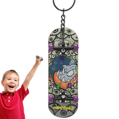 FANGZ Finger-Skateboard-Spielzeug, kleines Fingerboard-Spielzeug,Finger-Skateboard-Schlüsselanhänger für Kinder mit Kugellagern - Fingerspitzen-Skateboard aus Holzmaterial für Reisen, Picknick, von FANGZ