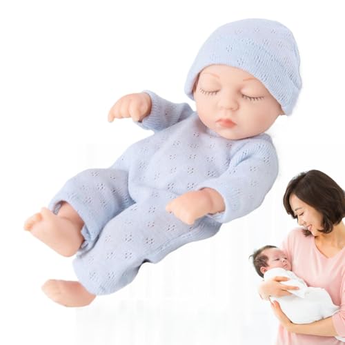 FANGZ Ganzkörper-Silikon-Reborn, realistische Silikonpuppe - 7 Zoll sensorisches realistisches Puppen-Miniaturspielzeug,Silikonpuppe für Schlafzimmer, Wohnzimmer, Kinderzimmer, Kinderzimmer von FANGZ