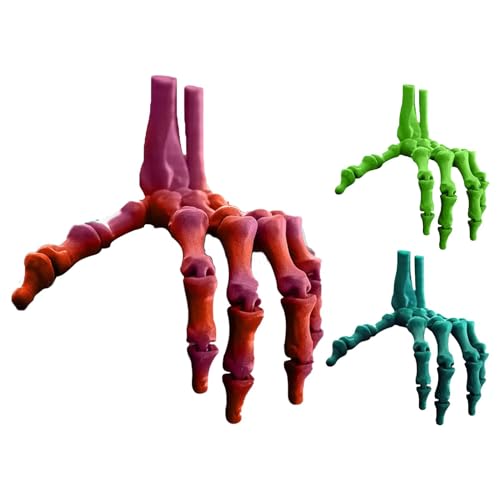 FANGZ Halloween-3D-gedruckte Skeletthand, gruselige Skeletthände, realistische Hexenskelett-Knochenklauenhand, 3D-gedruckte, neuartige Hände für Halloween-Requisiten, Dekorationen von FANGZ