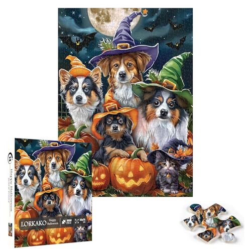 FANGZ Halloween-Puzzles 1000 Teile,Halloween-Puzzles - 1000 Teile Puzzle | Brettspiel für Familienspielabende, Heimdekoration, Herbstpuzzle, interaktive Denksportaufgabe von FANGZ