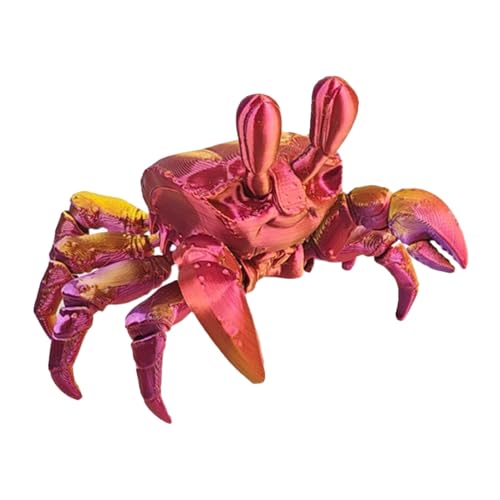 FANGZ Kleine Krabbenfigur, Krabbenspielzeugfigur,3D-gedrucktes Krabben-Fidget - Kreatives Action-Tiermodell-Ornament für Aquarium-Landschaftsbau-Ornamente von FANGZ