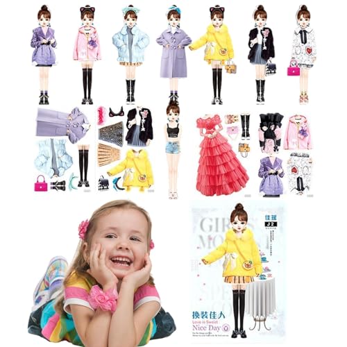 FANGZ Magnetische Prinzessinnen-Verkleidung | Spielen Sie Dress Up Paper Doll-Spielspielzeug | Magnetisches Anzieh-Spielset für Mädchen, für Reisen, Zuhause, Kindergarten, Schule von FANGZ