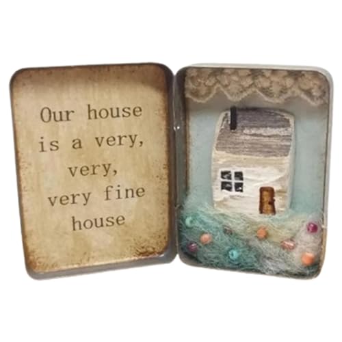 FANGZ Miniaturhaus-Set, Tiny House Kit - Kreative Blechdose zum Basteln | Miniaturhaus-Holzbausatz, handgefertigtes -Kastenhausmodell, kreatives Hausspielzeug für Kinder von FANGZ