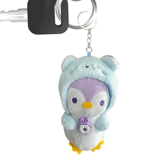 FANGZ Pinguin Stofftier,Stofftier Pinguin,Pinguin mit Kopfbedeckung Puppe | 11,5 cm süßer Stofftier-Cartoon-Plüsch-Schlüsselhalter, weiches Stofftier für Tasche, Geldbörse, Rucksack von FANGZ