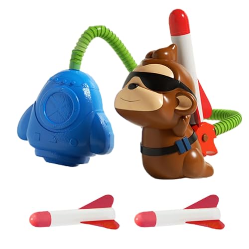 FANGZ Raketenstartspielzeug für Kinder, Raketenstampfer für Kinder | Step on Rocket Launch Stomper Toys,Sprungraketen-Startset, Gartenspielzeug, lustiges Schaumstoff-Raketenstartspielzeug für draußen von FANGZ