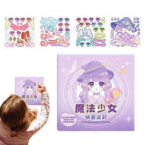 FANGZ Wunderschönes Prinzessinnen-Sticker-Spielzeug, handgemachtes Sticker-Spielzeug - Kinder Prinzessin Make-up verkleiden - Lustiges und farbenfrohes Bastelspielzeug mit Aufklebern für Mädchen, von FANGZ