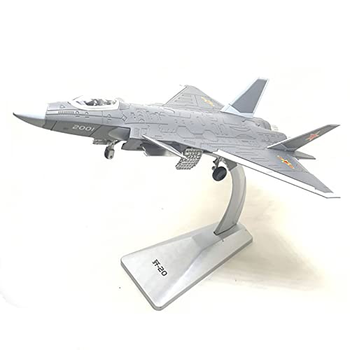 FANKAIXIN 1:72 J-20-Kampfflugzeugmodell, Jet-Flugzeugmodell mit Bodenlegierung, Militärmodell-Display, Druckguss-Flugzeugmodellflugzeug zum Sammeln oder Verschenken von FANKAIXIN