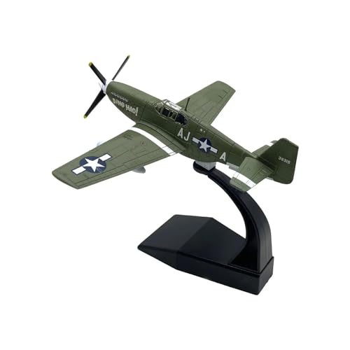 FANKAIXIN Flugzeug 1/72 P51B Kämpfer Diecast Modell Sammlerstücke Ornament Luftfahrt Gedenken Retro Flugzeug Modell Für Regal Bar Büro von FANKAIXIN