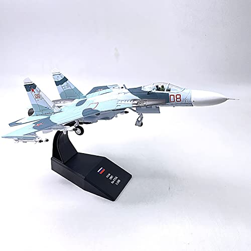 FANKAIXIN SU-27 Kampfjet-Flugzeugmodell 1/100 Militärflugzeug-Druckgussmodelle Simulationslegierungs-Flugzeugmodell Fertigprodukt für Sammlung oder Geschenkverzierung von FANKAIXIN