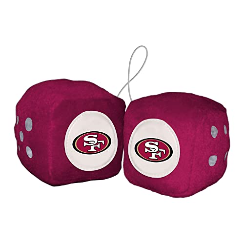 FANMATS 31995 San Francisco 49ers Team Color Fuzzy Dice Decor 7,6 cm Set von FANMATS