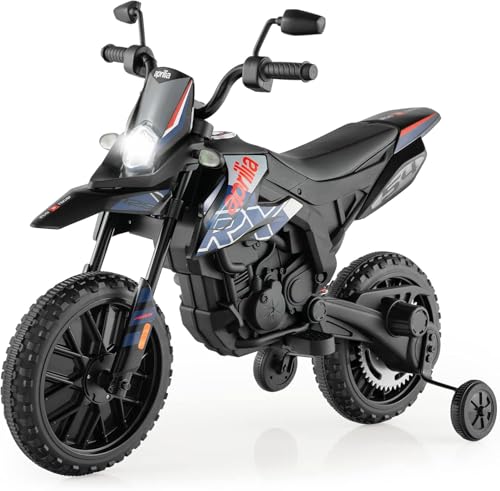 FANTASK 12V Elektromotorrad für Kinder 5,5-6 km/h, Kindermotorrad mit Stützrädern & Musik & Scheinwerfer, Blaue und Schwarze Motorrad für Kinder von 3 bis 8 Jahren, Blau FANTASK 12V Elektromotorrad für Kinder 5,5-6 km/h, Kindermotorrad mit Stützrädern & Musik & Scheinwerfer, Blaue und Schwarze Motorrad für Kinder von 3 bis 8 Jahren, Blau von FANTASK