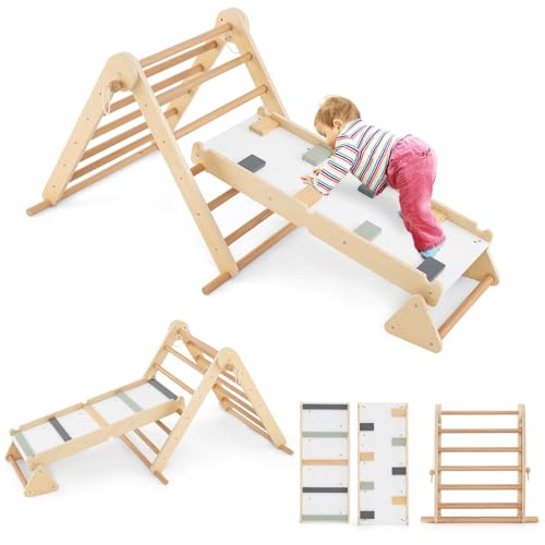 FANTASK 3 in 1 Kletterspielzeug Indoor, Sprossendreieck Holz, Kletterdreieck Set für Kinder ab 3 Jahren FANTASK 3 in 1 Kletterspielzeug Indoor, Sprossendreieck Holz, Kletterdreieck Set für Kinder ab 3 Jahren von FANTASK