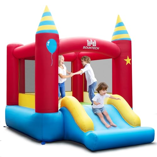FANTASK Hüpfburg mit Rutsche für Kinder, Spielburg mit Netzwand, Aufblasbares Schloss, 260 x 190 x 205 cm FANTASK Hüpfburg mit Rutsche für Kinder, Spielburg mit Netzwand, Aufblasbares Schloss, 260 x 190 x 205 cm von FANTASK