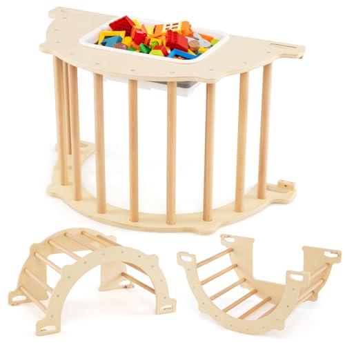 FANTASK Montessori Kletterbogen, 8 in 1 Bogen Wippe mit Aufbewahrungsbox, Kinder Klettergerüst zum Klettern, Wippen, Krabbeln, Wass0783501289005er- / Sandspielen, Lernspielset für Kinder ab 3 Jahren FANTASK Montessori Kletterbogen, 8 in 1 Bogen Wippe mit Aufbewahrungsbox, Kinder Klettergerüst zum Klettern, Wippen, Krabbeln, Wass0783501289005er- / Sandspielen, Lernspielset für Kinder ab 3 Jahren von FANTASK