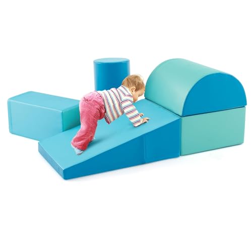 FANTASK Schaumspielset zum Toben und Klettern, 5 TLG. Bauklötze, Spielzeugset für Babys und Kleinkinder, Blau FANTASK Schaumspielset zum Toben und Klettern, 5 TLG. Bauklötze, Spielzeugset für Babys und Kleinkinder, Blau von FANTASK