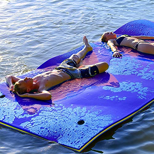 FANTASK Schwimmmatte 220 x 90 cm, schwimmende Wassermatte bis 100 kg belastbar, schwimmender Matte aus reißfestem XPE-Schaumstoff, Blau FANTASK Schwimmmatte 220 x 90 cm, schwimmende Wassermatte bis 100 kg belastbar, schwimmender Matte aus reißfestem XPE-Schaumstoff, Blau von FANTASK