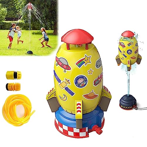 Launch Water Rocket Toys, Sprinkler for Kids, Summer Toy Outdoor Yard Rocket Sprinkler, Outdoor Garden Sprinkler Toys Rocket Sprinkler Summer Toys, Water Pressure Control Flying Height-A von FANTHY